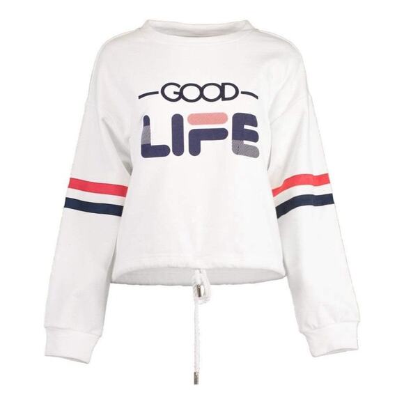 Le Superbe NWT Women's Good Life Champion Pullover Sweatshirt in White Size M - Picture 1 of 9